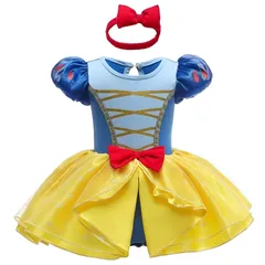 【特価商品】ロンパース コスチューム コスチューム ハロウィン ヘアバンド付き 女の子 ドレス プリンセスに変身 ドレス 子供 可愛い ワンピース キッズ プレゼント 幼児 赤ちゃん 誕生日 お姫様 プリンセス お祝い [Ａｍｙｃｕｔｅ]