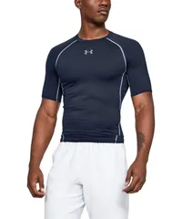 [アンダーアーマー] UA HEATGEAR ARMOUR SHORTSLEEVE Mens メンズ 410 日本 3XL (日本サイズ4L相当) [Midnight Navy / Steel] [3XL]
