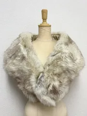 フォックスファーショール リアルファー 成人式 振袖 白系 毛皮 C25102610