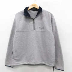 M/古着 ティンバーランド 長袖 ハーフジップ フリース ジャケット メンズ 00s ワンポイントロゴ グレー spe 25sep25 中古 アウター