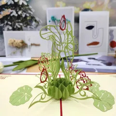 【在庫セール】可い おしゃれ ポップアップバースデーカード グリーティングカード プレゼント メッセージカード 結婚 大人 母の日 誕生日カード 敬老の日 蓮 バレンタイン 3D お祝い バースデーカード メッセージ 立体 かーど