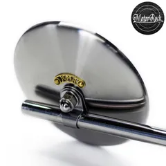 【A品】70s当時物NOSビンテージラウンドミラーTOYOクランプ付属2本セット 70s当時物NOSビンテージラウンドミラー サテンTOYOクランプ付属2