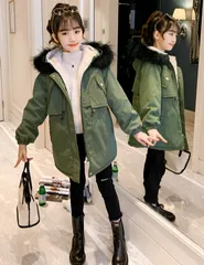 キッズコート モッズコート カーキ ウインドブレーカー 女の子 おしゃれ 上着