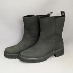 日本未発売 Timberland カーナビー クール  スウェード 裏起毛 紐なし プルオンブーツ 【レディース woman26.5cm】(メンズで履くなら25.5cm位の方か?)  A5NS3 A8719 ティンバーランド スリッポン 黒 ブラック 中古