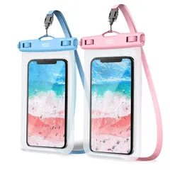 【在庫処分】2枚セットYOSH スマホ 防水ケース IPX8認定 保護 密封 お風呂用 7.0インチ対応 iPhone 12mini 12シリーズ 11 Pro Max X XR XS 8 7 Androidに対応 水中 撮影 タッチ可 風呂 海 プール 釣り