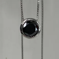 pt900 pt850　天然ブラックダイヤモンド　0.5ct ペンダントネックレス