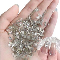 Brand New HUIKKJP 100 Pieces 3D Rhinestones for Nails, Nail Art, DIY Nails, Sparkly Nail Art, White Sparkly Nail Stones, Small Mixed Sizes