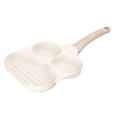 ♪新品＆未使用＆未開封♪ 仕切り付き 目玉焼き フライパン 同時調理 IH～ガス火対応 3in1 3つ穴円形 卵焼き器 簡単調理 お弁当 朝食 時短 キッチン用品 調理器具 手入れ簡単 passo-f002