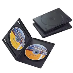 BD DVD 対応 標準サイズ トールケース 2枚収納 3個セット エレコム ブラック CCD-DVD04BK