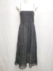 ◇ ◎　⊂　Φ mystic ミスティック シースルー ロング丈 キャミソール　ワンピース サイズ1 ブラック レディース P  【1411070003065】