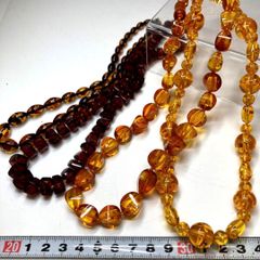 583刻印(k14) 本琥珀ネックレス 11.9g 東S8-0602☆新 - メルカリ