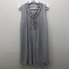 【Rhythm of Life UNITED ARROWS】リズムオブライフユナイテッドアローズ　ブルー　青　ノースリーブ　ワンピース　レディース　シフォン　スカート