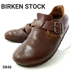 ビルケンシュトック　ロンドン　シボ革　バックル　ダークブラウン　EU36