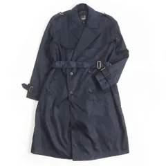未使用品□dunhill／ダンヒル ロゴボタン ベルト付き ロングトレンチコート／スプリングコート/ナイロンコート ネイビー S 伊製 正規品のサムネイル