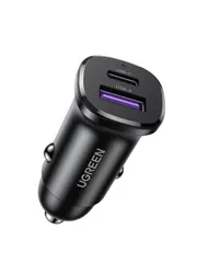 USB C カーチャージャー シガーソケット 2ポート 52.5W【PD30W+SCP22.5W 急速充電】 PD3.0/QC4.0/PPS対応 12V・24V車対応 車載充電器 コンパクトサイズ UGREEN 軽量 耐久性 車充電器 iPhone 16/iP