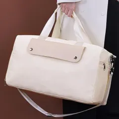 ボストンバッグ 大容量 3WAY 乾湿分離 靴収納 軽量 旅行 スポーツ キャリーオン ベージュ