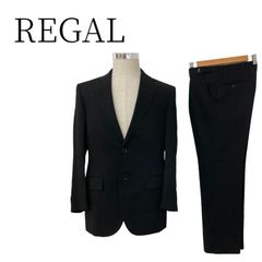 REGAL リーガル セットアップ スーツ E6 XL 黒 ストライプ はっ水