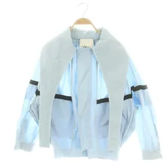 3.1 フィリップリム 3.1 phillip lim ビックカラー ナイロンジャケット バイカラー XS 水色 ライトブルー /MF ■OSのサムネイル