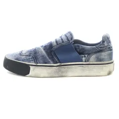 ディーゼル DIESEL S-FLIP ON スリッポン スニーカー フラットシューズ デニム ウォッシュ加工 US7.5 25.5cm インディゴ /ROのサムネイル
