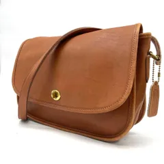 OLD COACH オールドコーチ 914 ショルダーバッグ 斜め掛け ターンロック USA製 レザー 茶