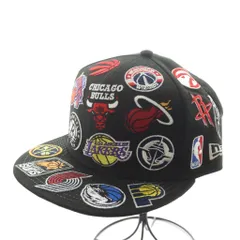 ニューエラ NEW ERA 9FIFTY NBA チームロゴ オールオーバー キャップ 帽子 刺繍 黒 ブラック 205791 /AN17