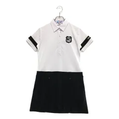 中古 レディース フィラゴルフ FILA GOLF ワンピース M 白×黒 ホワイト×ブラック 半袖
