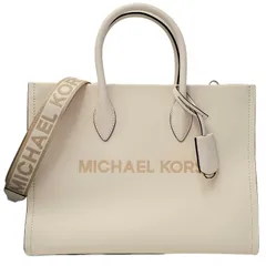 MICHAEL KORS マイケルコース ミレラ ミディアム ペブルドレザー 35S4G7ZT2L オフホワイト レザー 2Way トートバッグ レディース 【未使用品】 32509K158