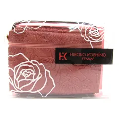 ヒロココシノ FEMME バニティポーチ ローズ 花柄 メイクポーチ マルチケース ブランド レディース レッド HIROKO KOSHINO 【中古】のサムネイル