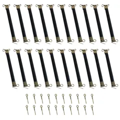 【特価商品】カン付き 幅約1cm バネ口金具 全長約12cm 20点セット [ＨＡＭＩＬＯ] (12cm)