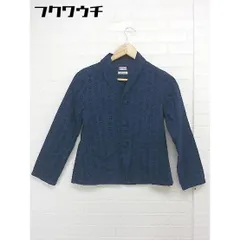 ◇ BEAMS BOY ビームス ボーイ 花刺繍 シングル 長袖 テーラードジャケット ブレザー サイズ F ネイビー レディース  【中古】 【1110280002775】のサムネイル