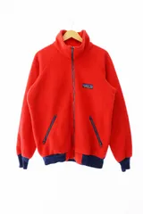 パタゴニア Patagonia 80s Fleece Jacket ヴィンテージ デカタグ ジップ フリース ジャケット L 赤 レッド ブランド古着ベクトル 中古●250118のサムネイル