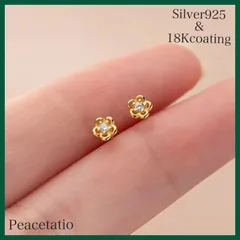 K18ピンクゴールド お花のピアス　美品 K18ピンクゴールド お花のピアス 美品 K18ピンクゴールド お花の