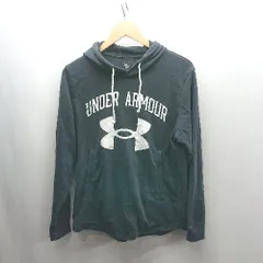 ◇ ⊂ UNDER ARMOUR アンダーアーマー ブランドロゴ 長袖 トレーナー サイズM ネイビー レディース E  【1502060029469】
