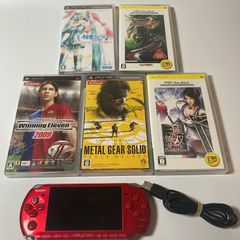 PSP-3000 本体 レッド＋人気ソフト5本 すぐ遊べるセット