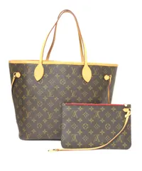 LOUIS VUITTON/ルイ ヴィトン　モノグラム ネヴァーフルMM ポーチ付き　M41177　トートバッグ　【中古】
