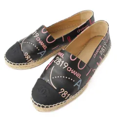 【シャネル】Chanel　ココマーク レザー エスパドリーユ フラットシューズ G34463 ブラック 36 【中古】【鑑定済・正規品保証】179149のサムネイル