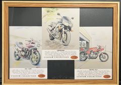 【懐かしい名車の絵ハガキ・フレーム入り】ホンダオートバイ_250111
