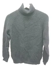 ◇ ⊇ BEAUTY & YOUTH UNITED ARROWS タートルネック 長袖 リブニット セーター サイズL ブラック レディース E  【1411070018663】