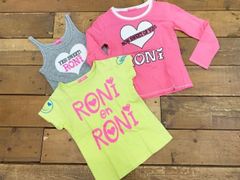 2068★RONI/ロニィ Tシャツ×タンクトップ×ロンT 3枚セット Mサイズ キッズ 女の子用 トップス3枚セット USED★