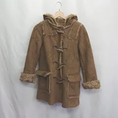 ■ ⊇ Jewel Changes UNITEDARROWS 裏地一部ファー装飾 長袖 ダッフルコート サイズ36 ブラウン レディース E  【1411280018781】