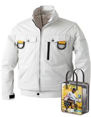 山真製鋸(YAMASHIN)神風ウェアセット匠 YMJ BLOUSONフルセット YMJ-G1-SET アッシュグレー/M～3Lサイズ 空調 空調作業服 ウエア ファン付 【北海道・沖縄・離島発送不可】