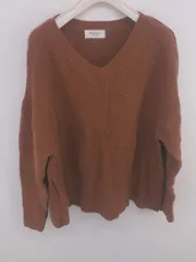 ◇ OPAQUE.CLIP オペークドットクリップ 長袖 ニット セーター サイズ40/L テラコッタ レディース E  【1303240001462】