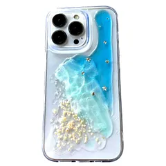 iPhone17promax iPhone17pro 17 17Air iPhone16 Pro iPhone16 Nearby sea スマホケース 海 クリアケース 星の砂 砂浜 浜辺 パールカラー 透明