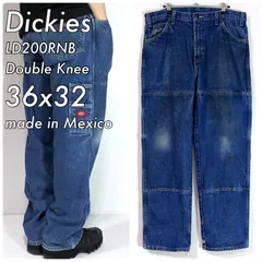 Dickies ディッキーズ W36 L32 ダブルニー ヘビーオンス デニムペインターパンツ DOUBLE KNEE LD200RNB ワークパンツ グッドフェード リアルワーク 濃いめ メキシコ製 ワイド バギーパンツ インディゴブルー p25073291