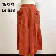 訳あり Leilian レリアン オレンジ フレアスカート 7 おしゃれ