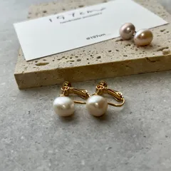 【No.577】つやつや1粒淡水パールのピアス /イヤリング オフィスカジュアル