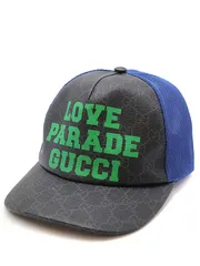 GUCCI グッチ LOVE PARADE GUCCI  ベースボールキャップ ブラック ブルー Lのサムネイル