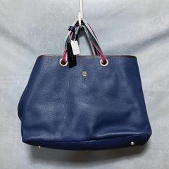 未使用 Furbo design フルボデザイン 牛革 シボ革 シュリンクレザー ビジネス トート バッグ ネイビー タグ付き 定価31,900円 大きいサイズ