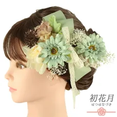 NO157 ナチュラルミント＆グリーン♡ドライとプリザのフラワーガーランド♪