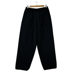 J.S.HOMESTEAD 裾ドロストパンツ sizeL/ブラック